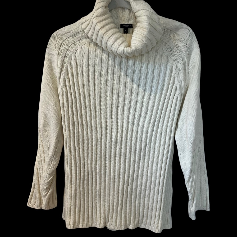 Talbots Cream Cowl Neck Sweater